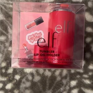 Elf tumbler lip oil holder -red